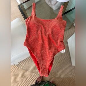 Aerie Sparkle Babewatch One Piece Swimsuit. Size Large. NWT.